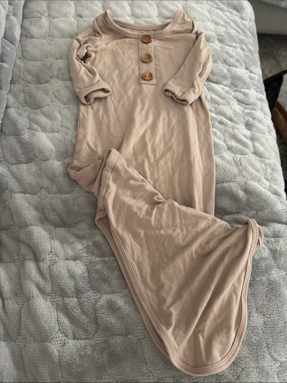 Caden Lane Neutral Beige baby Gown 0-3 months